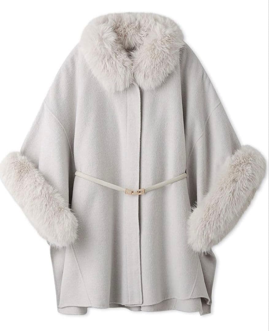 SNIDEL / スナイデル ファー付きミドルケープコート