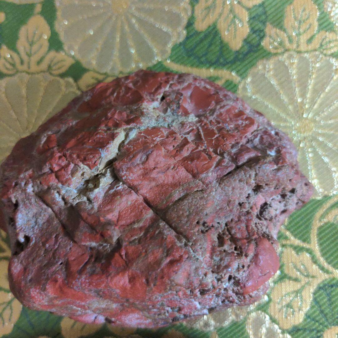 【最終価格】佐渡 赤玉石　侘庵　台座付　水石　盆石