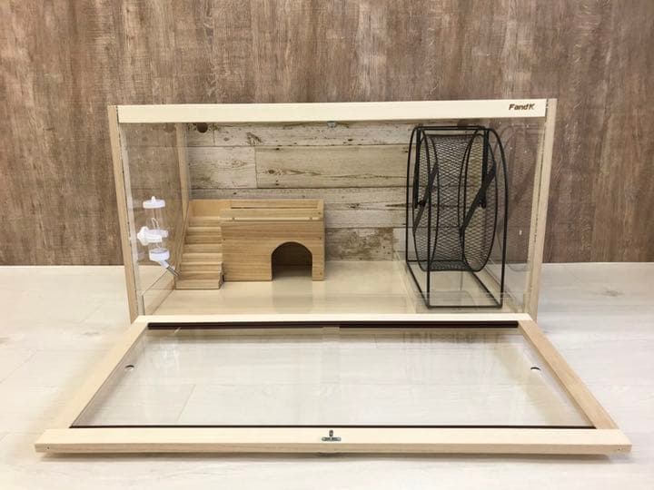 FandK爬虫類木製ケージ ハリネズミ仕様　広葉樹　800×450×450