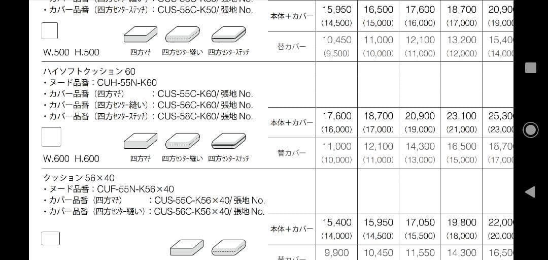 クッションカバー イタリア生地 4枚セット【A】