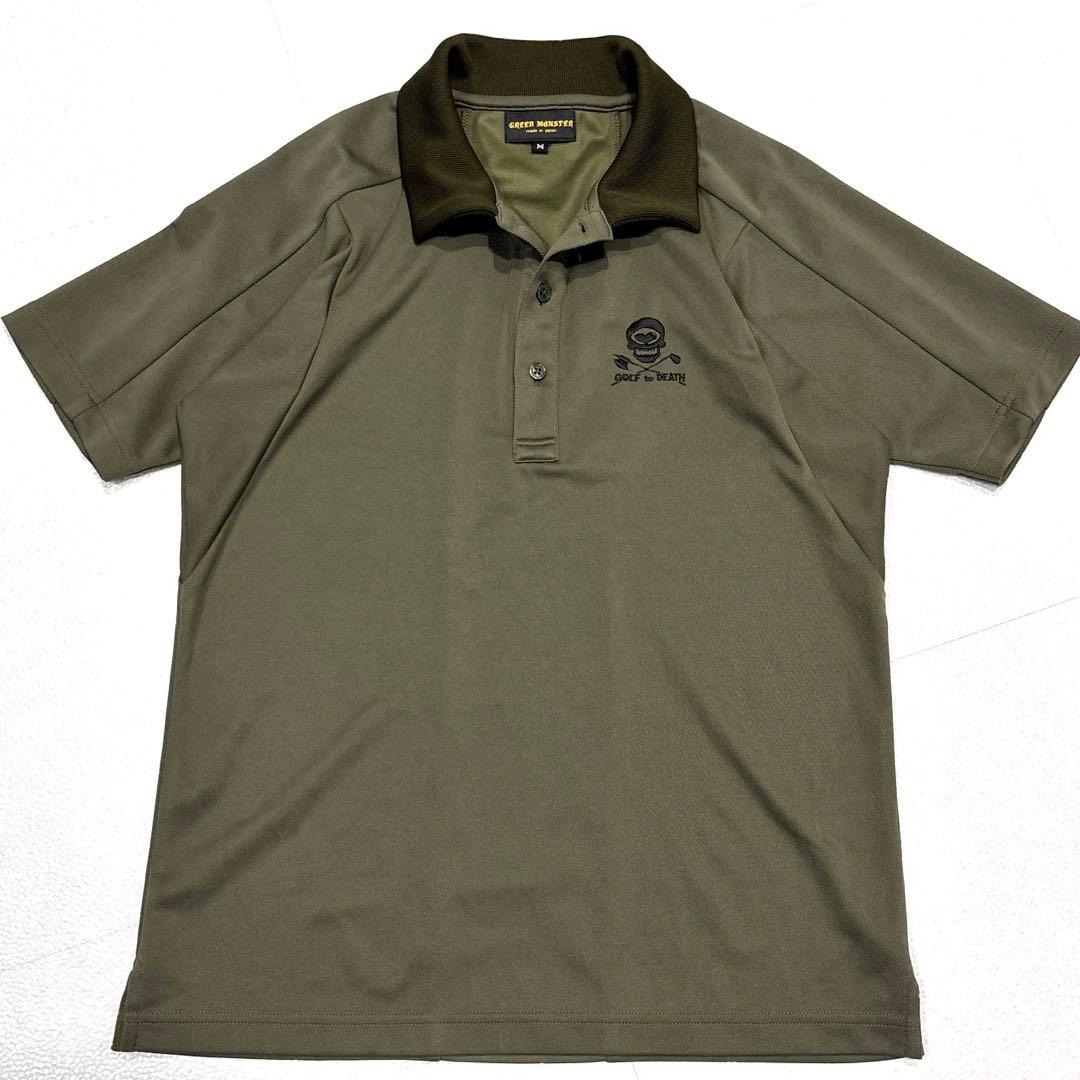 【未使用/メンズM】GREED MONSTER　ポロシャツ　ゴルフウェア　カーキ
