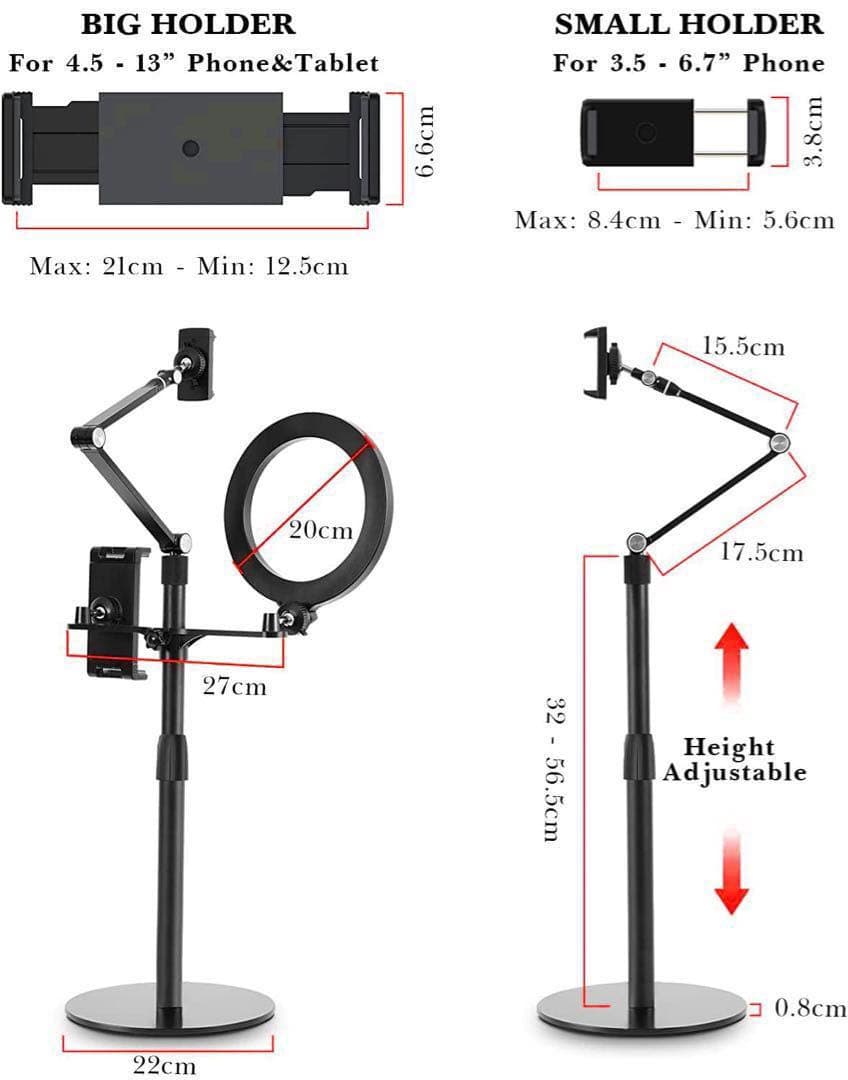 グースネックメタルスタンドマウントホルダー✨️充電用USB延長ケーブル付き