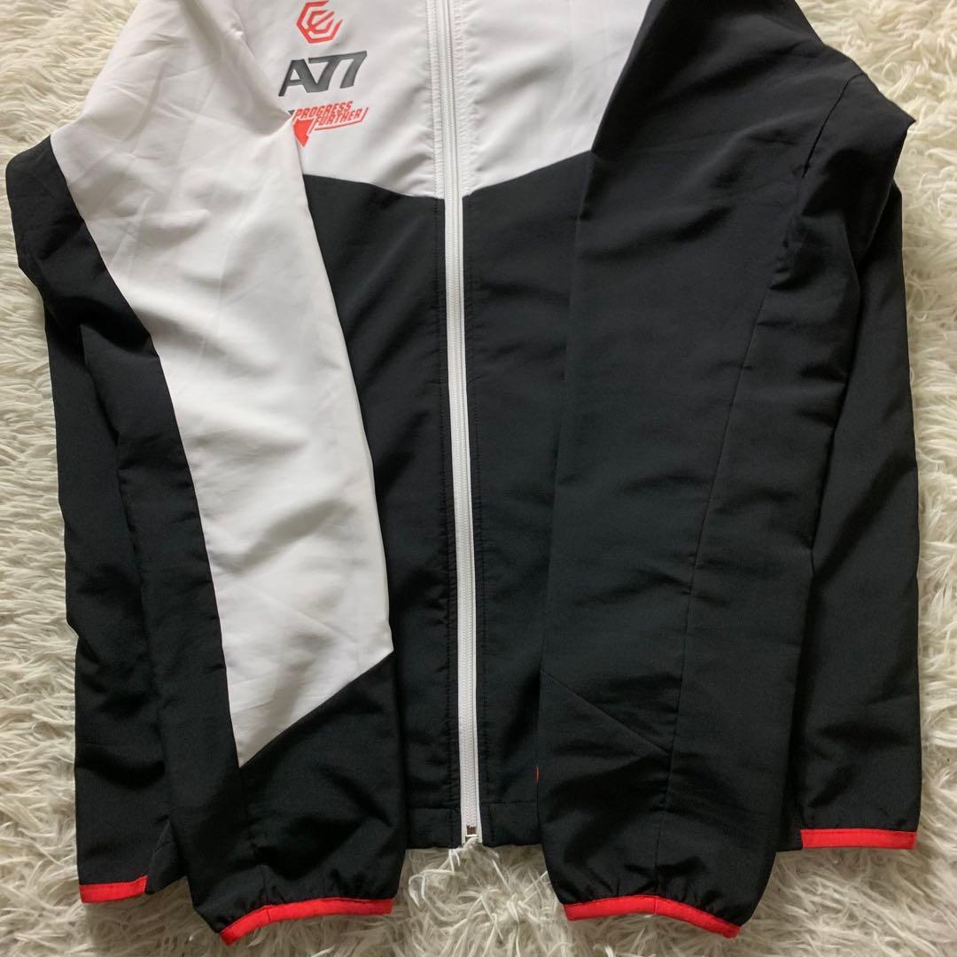 極美品■アシックス ウィンドブレーカ セットアップ A77 ブラックXL