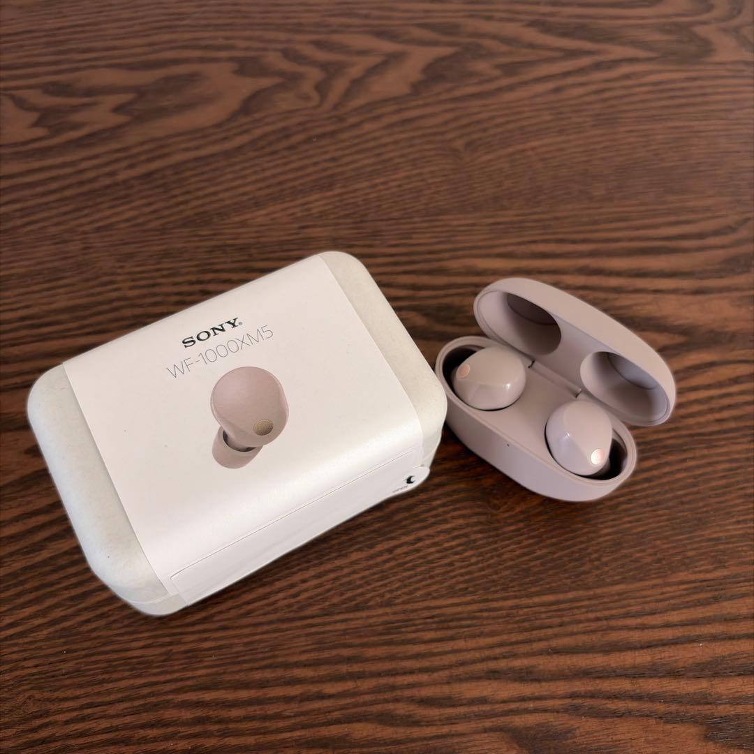 美品 SONY WF-1000XM5 ワイヤレスイヤホン スモーキーピンク