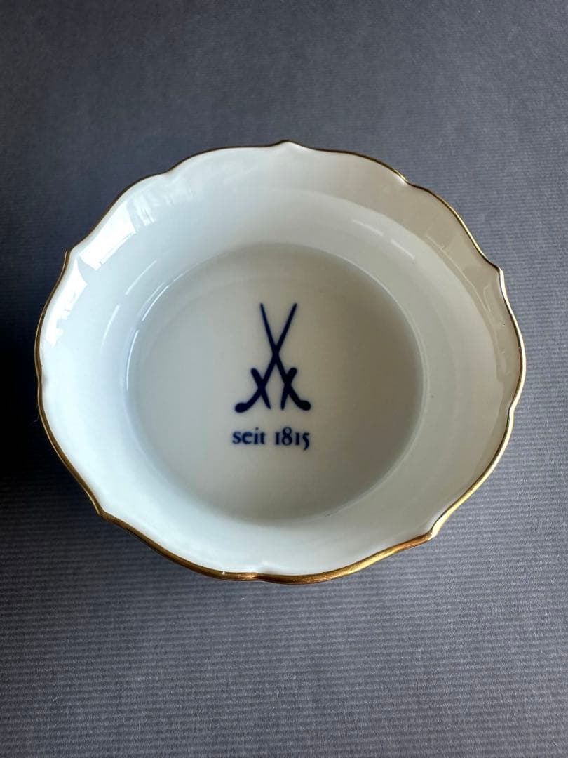 マイセンMeissen◇歴代剣マーク　金彩小皿　５枚セット◇アクアティンタ