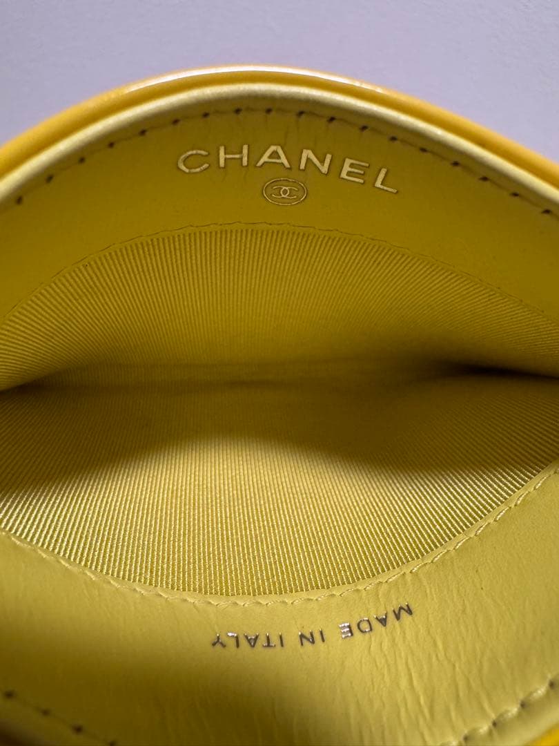 【訳あり】CHANEL(シャネル) キルティング パテントレザー カードケース