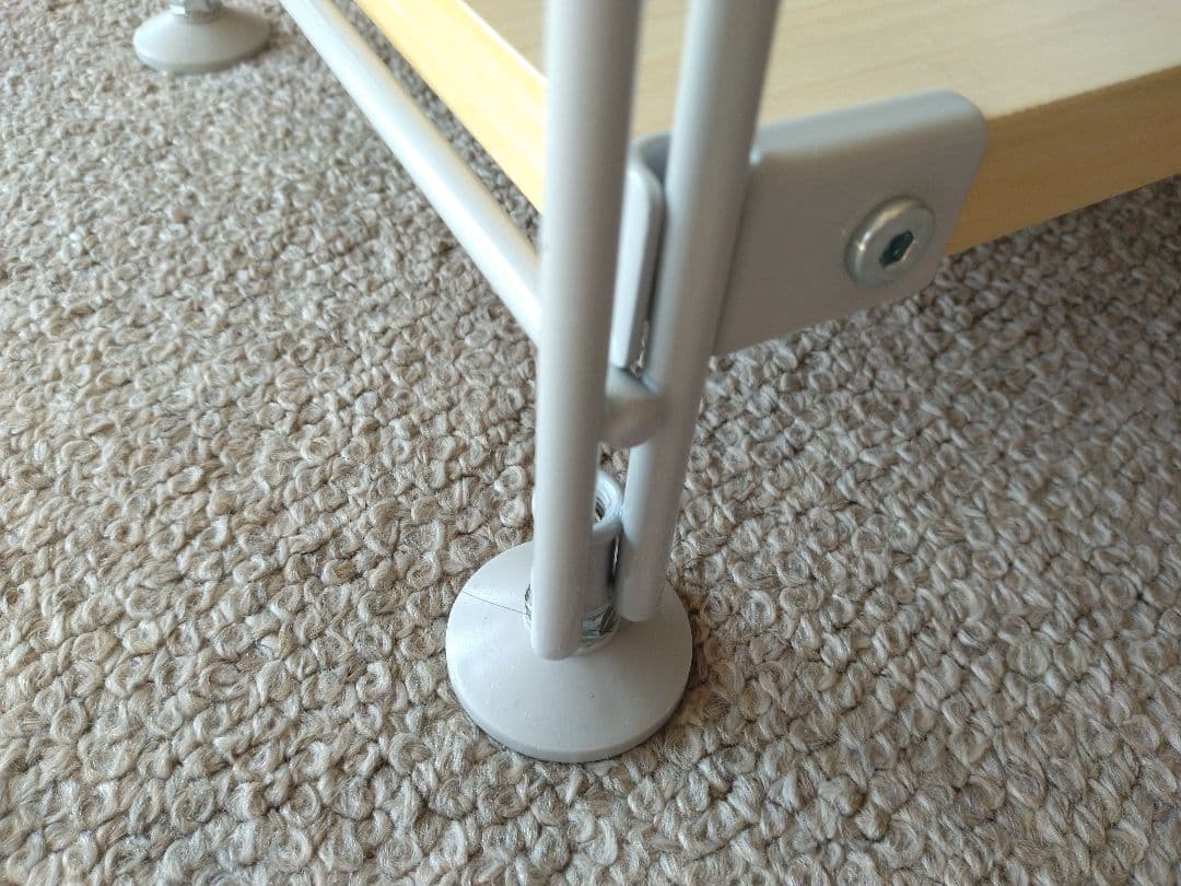 【訳あり】MUJI/無印良品 25cmスチールユニットシェルフ中グレー木製棚5段