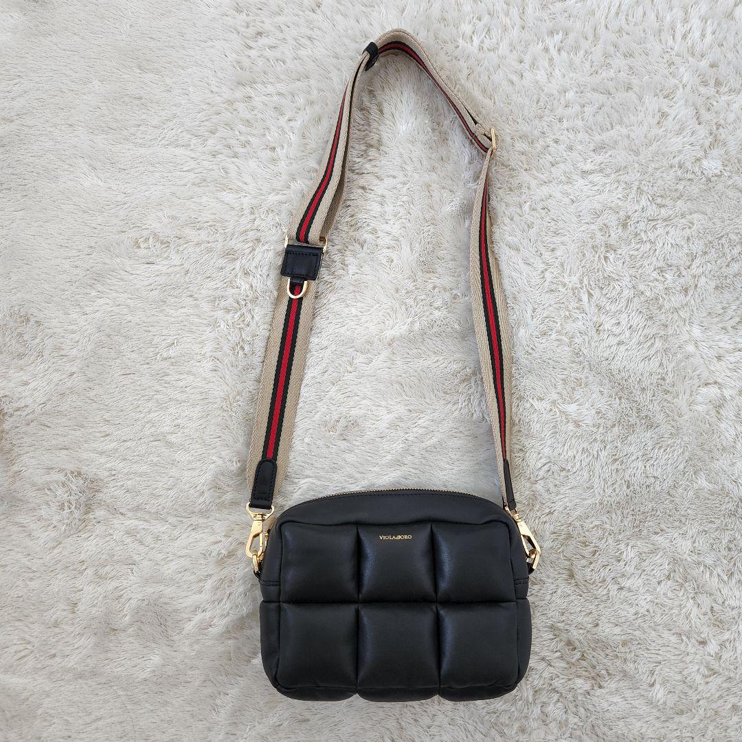 美品✨ヴィオラロード　キルティングレザーバッグ　ショルダー　ブラック