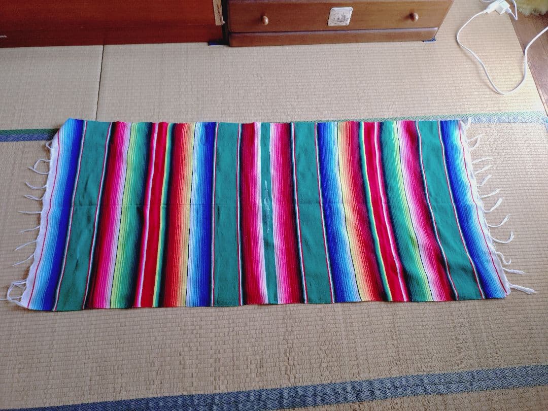 メキシカンラグ フリンジ付き　5枚セット