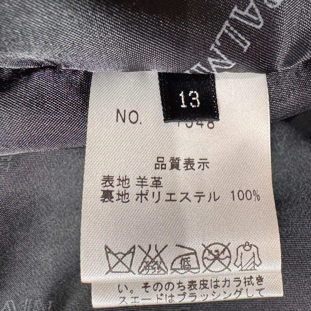 BALMAIN バルマン ラムレザー ジャケット シングルライダース 13号