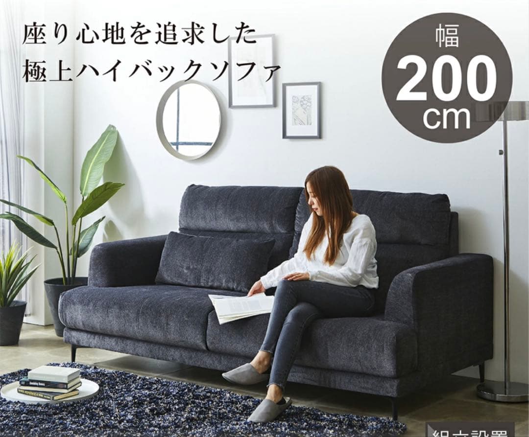 【3人掛けソファ】　山手線 巣鴨・大塚周辺 引き取り限定！　クッション2つ付き