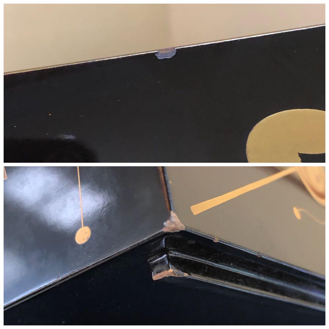 《R》玩具蒔絵 五段重 替蓋 重台付 在銘 木箱 時代 251204お3