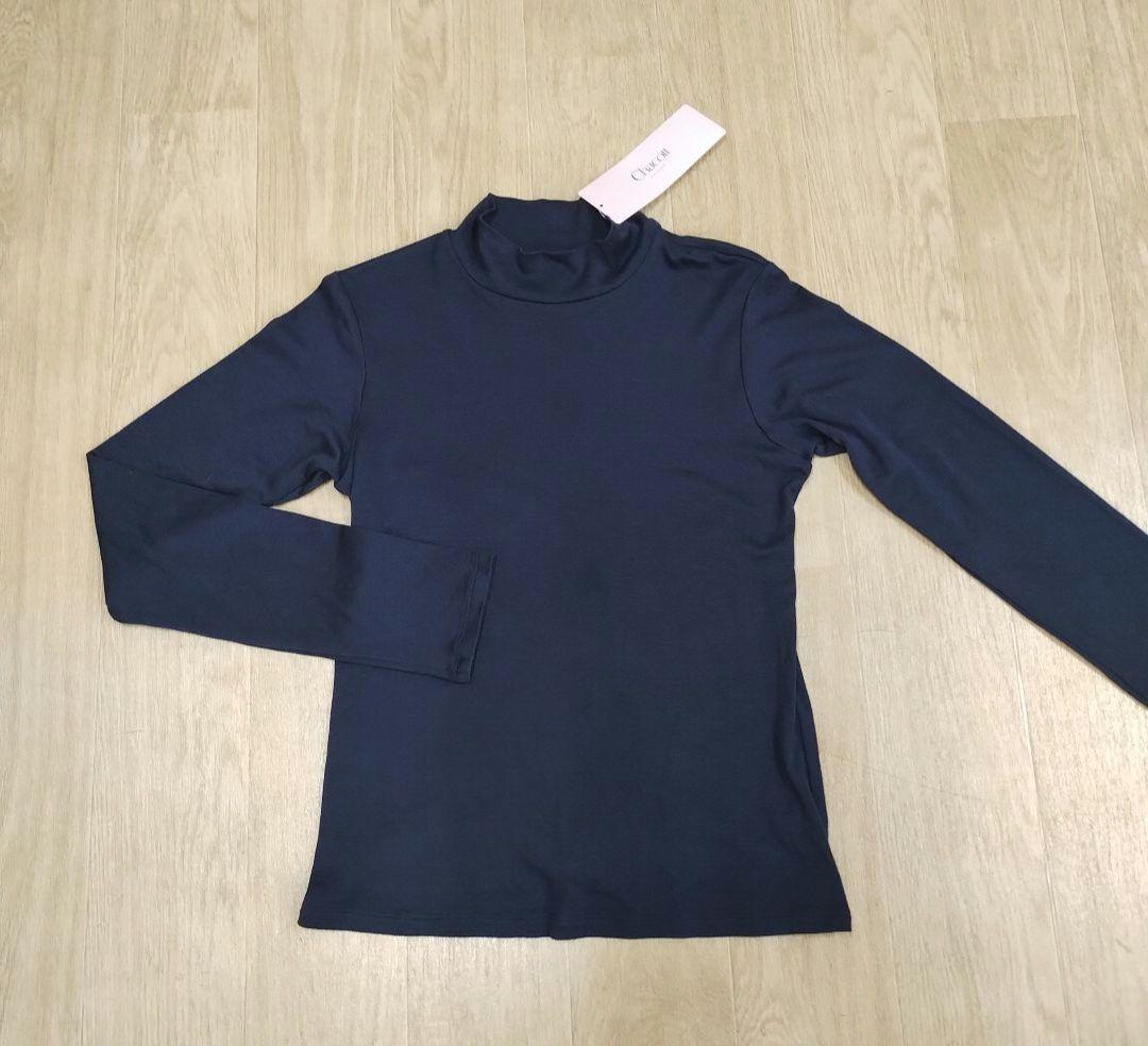 新品　チャコット　トップス　ドロースリングハイネックTシャツ　ネイビー