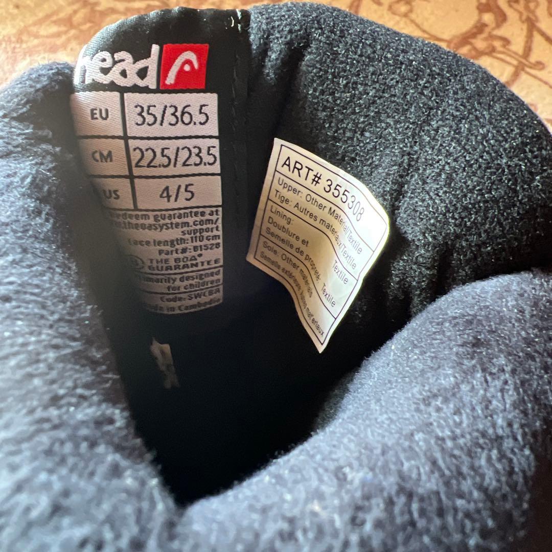 美品 HEAD BOA 子供用ブーツ 22.5~23.5 スノーボード ジュニア