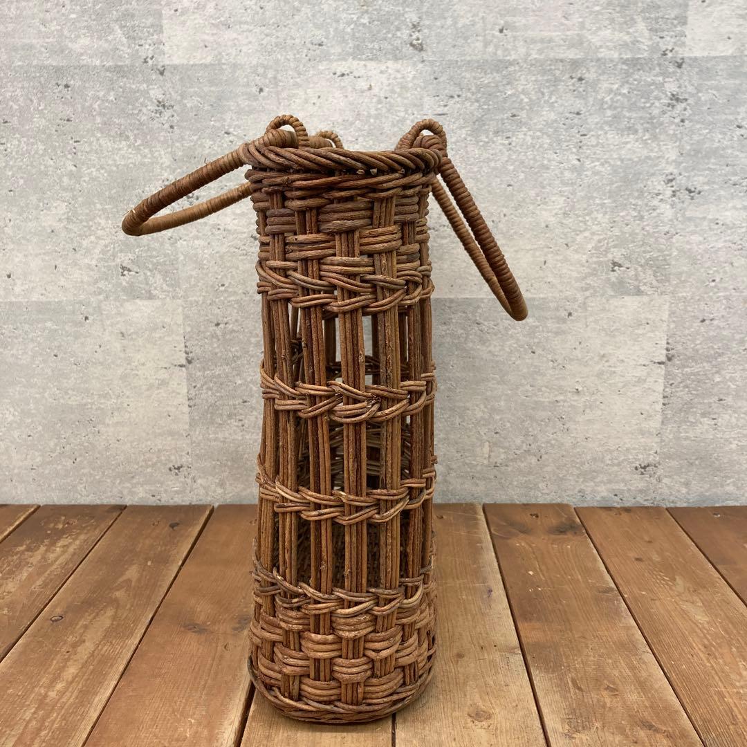 レトロ 持ち手付き あけびカゴ バスケット かごバッグ 民芸品 古道具 手提げ籠