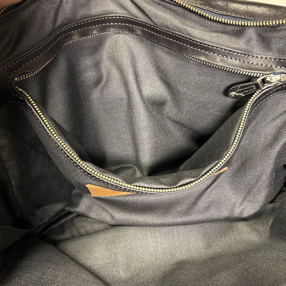 【希少】ACUNEO アクネオ ビジネスバッグ 2層式 2wayオールレザー 黒