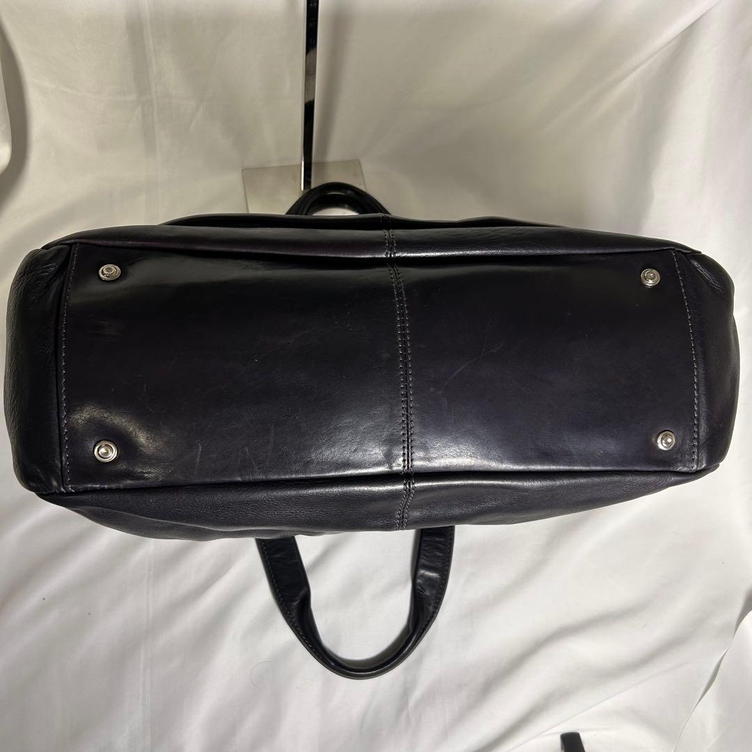 【希少】ACUNEO アクネオ ビジネスバッグ 2層式 2wayオールレザー 黒