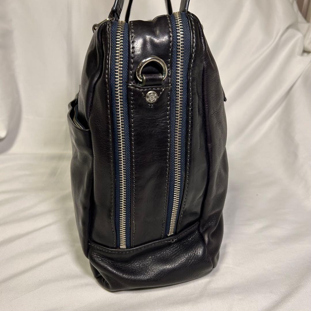 【希少】ACUNEO アクネオ ビジネスバッグ 2層式 2wayオールレザー 黒