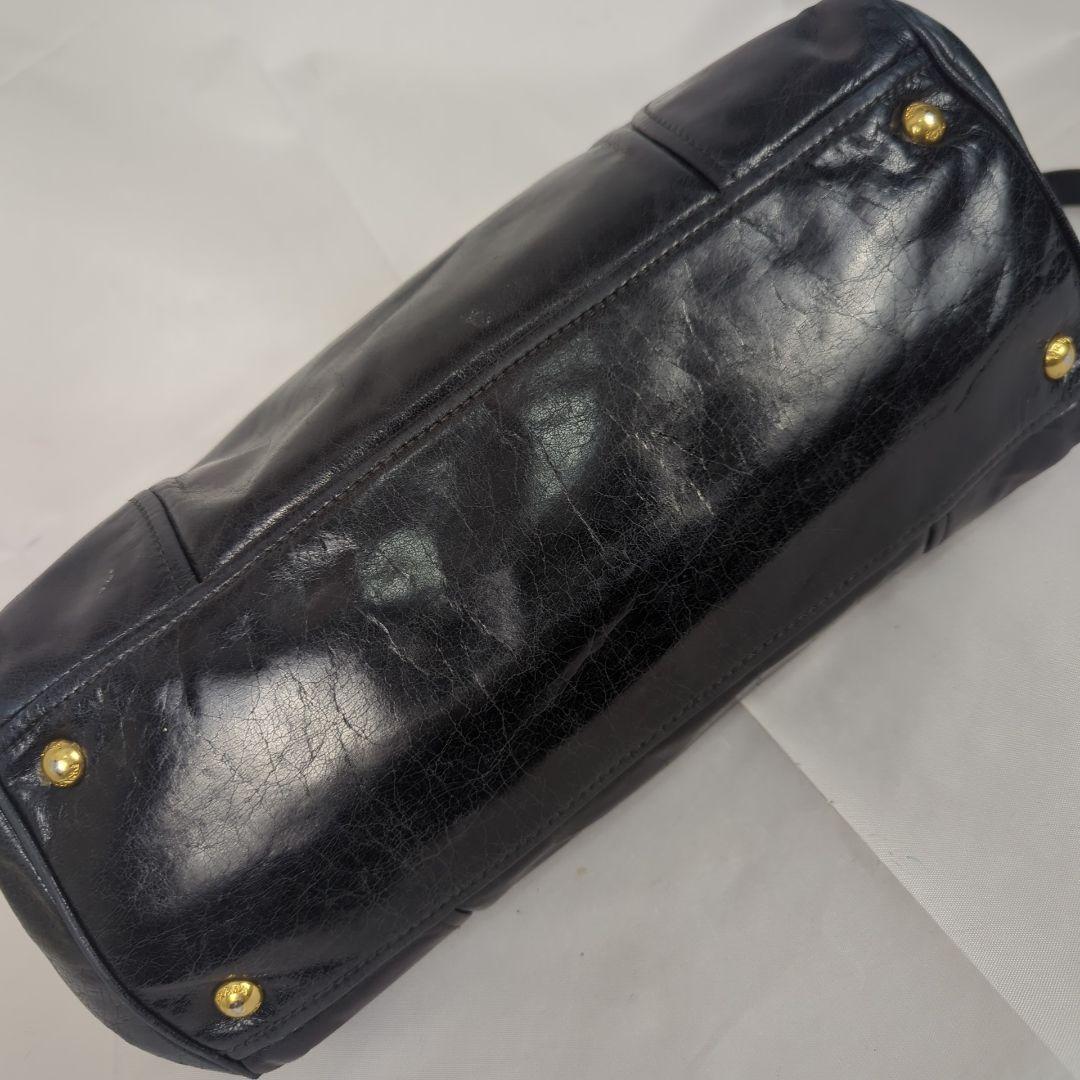 PRADA プラダ ショルダーハンドバッグ ミニボストン ヴィッテロ レザー