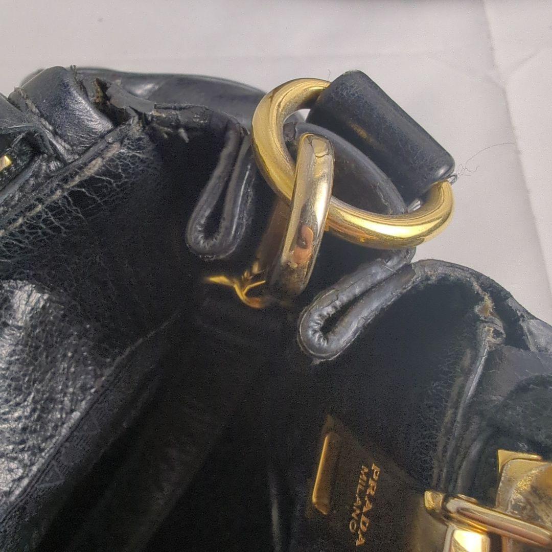 PRADA プラダ ショルダーハンドバッグ ミニボストン ヴィッテロ レザー