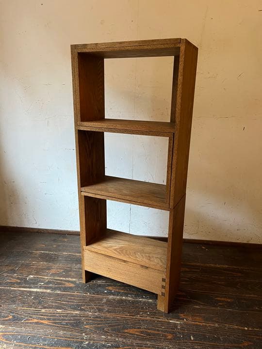 シェルフ ハンドメイド レトロ調 タモ