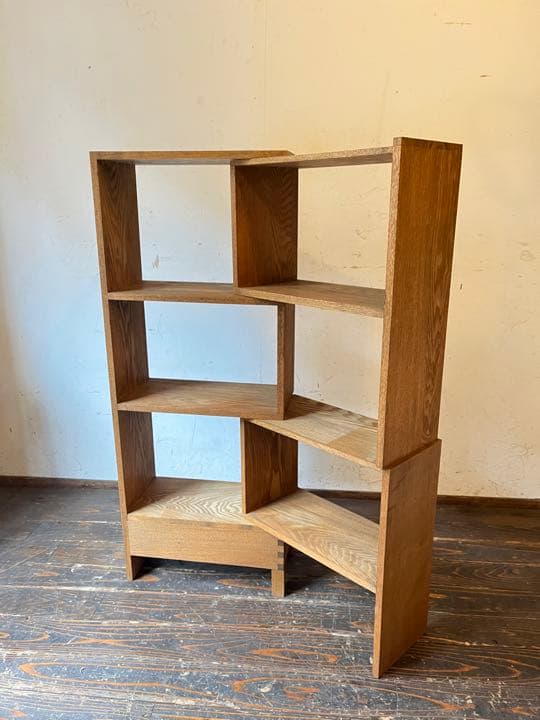 シェルフ ハンドメイド レトロ調 タモ