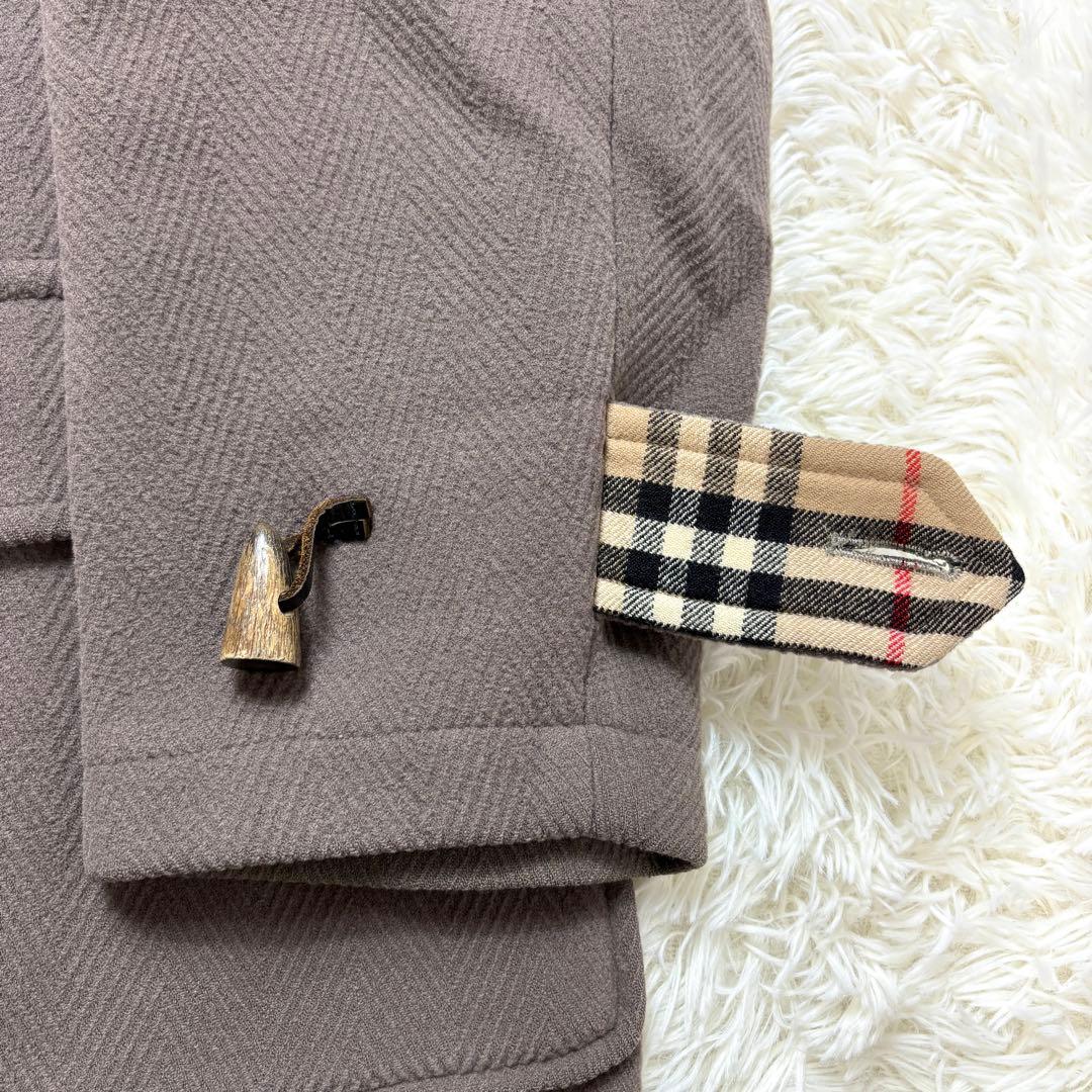 【希少】バーバリー ムーアブルック ダッフルコート ヘリンボーン XL相当