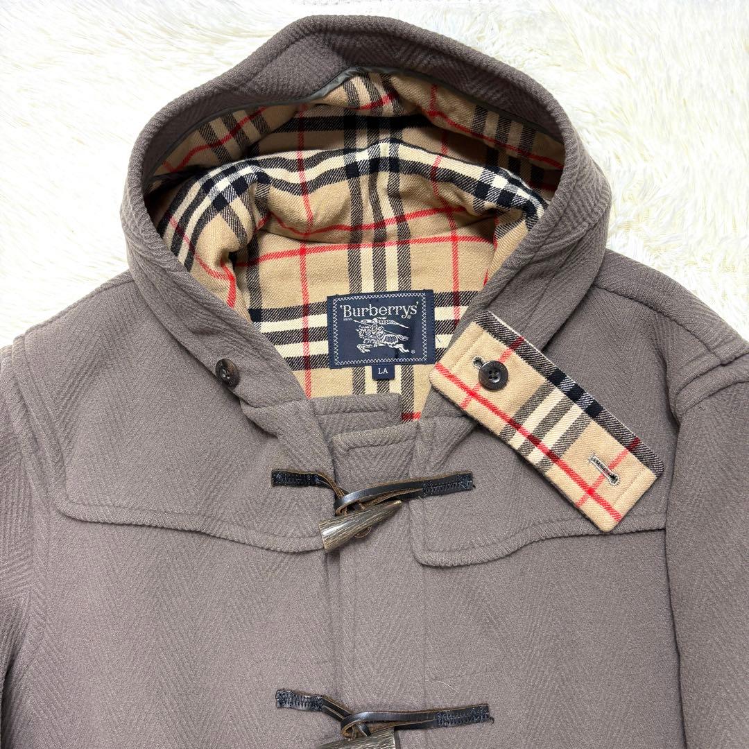 【希少】バーバリー ムーアブルック ダッフルコート ヘリンボーン XL相当