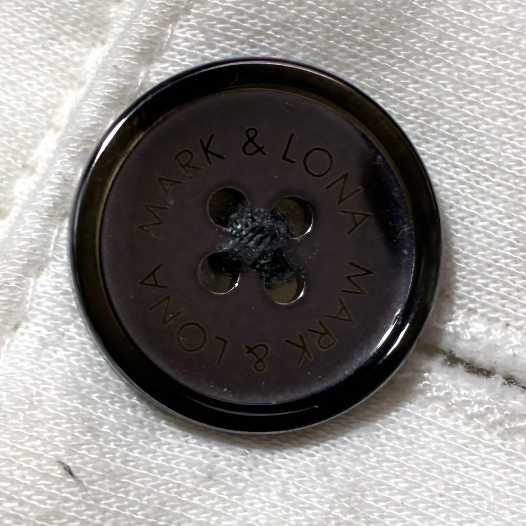 MARK＆LONA ゴルフパンツ スウェット ロゴ スカル カモフラ 白 L