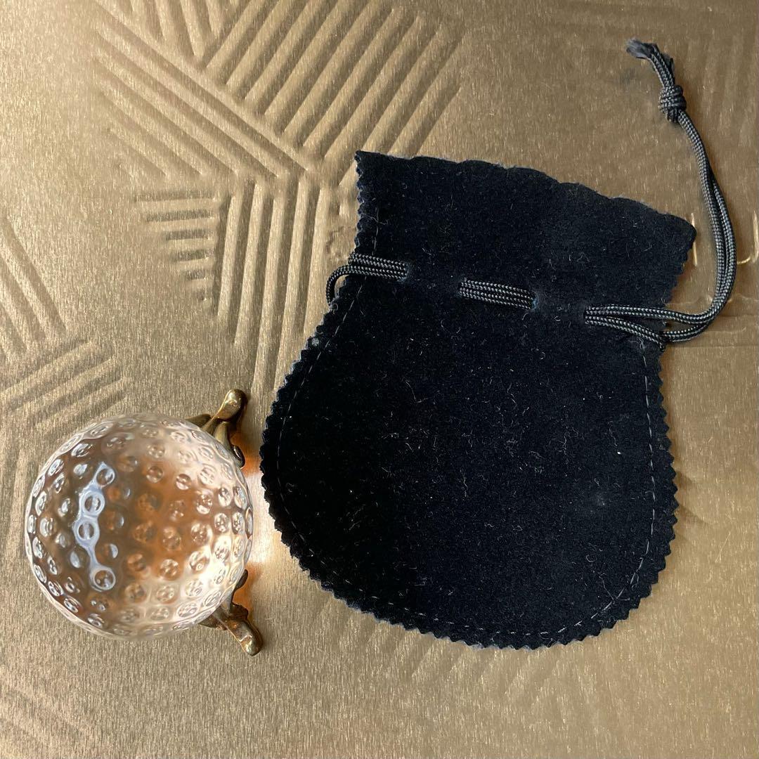 天然水晶玉アンティーク台座付き　37ｍｍ　シンプル　天然石クリスタル　袋付きＡ