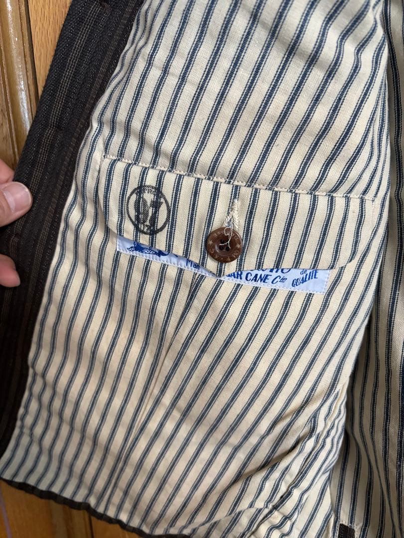 シュガーケーン　ミスターフリーダム　10oz コバートストライプ　ジレ　ベスト