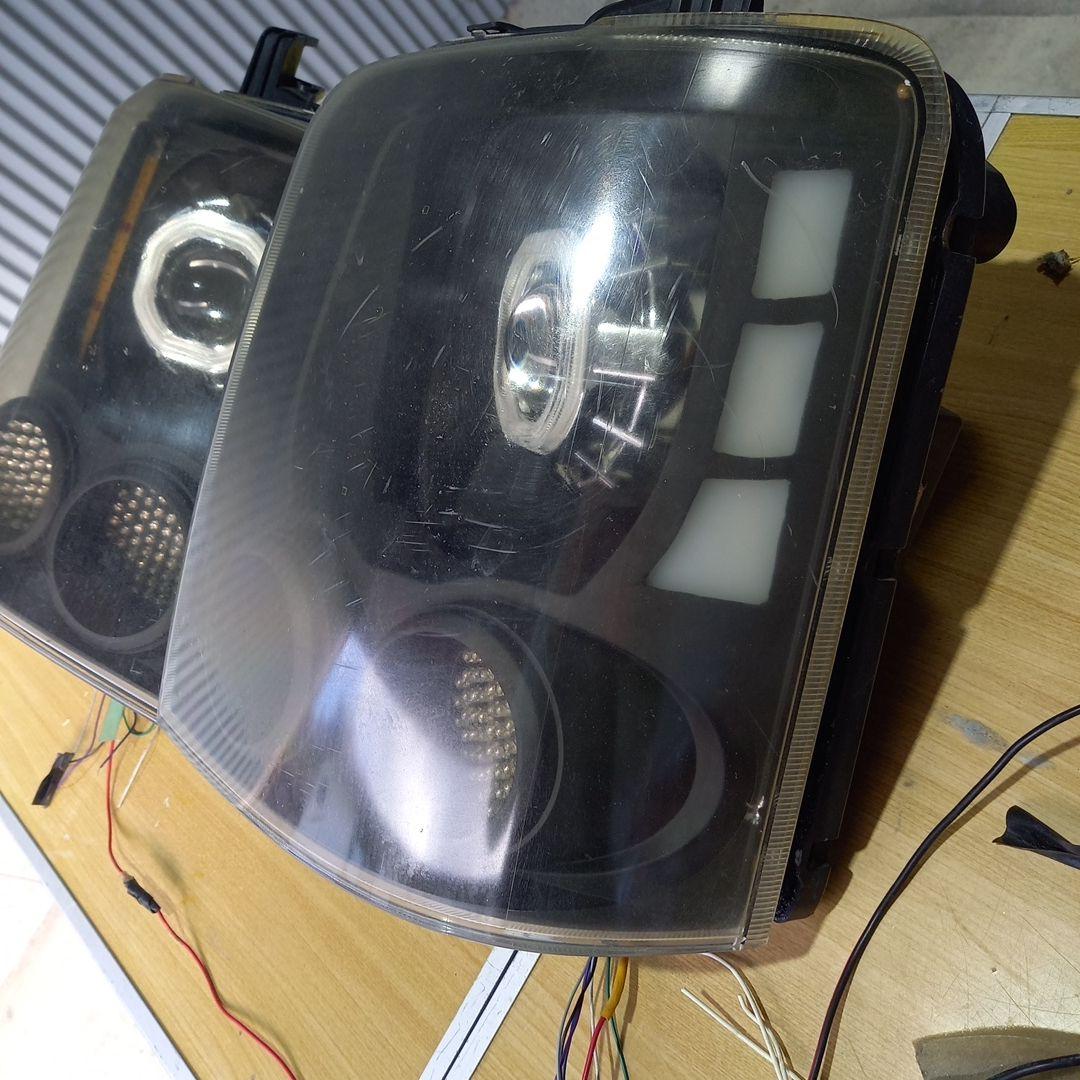 da64w エブリイワゴン ヘッドライト インナーブラック イカリング ジャンク