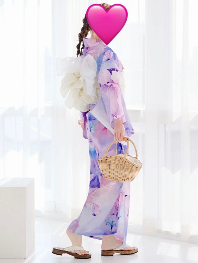 水彩フラワー柄浴衣
