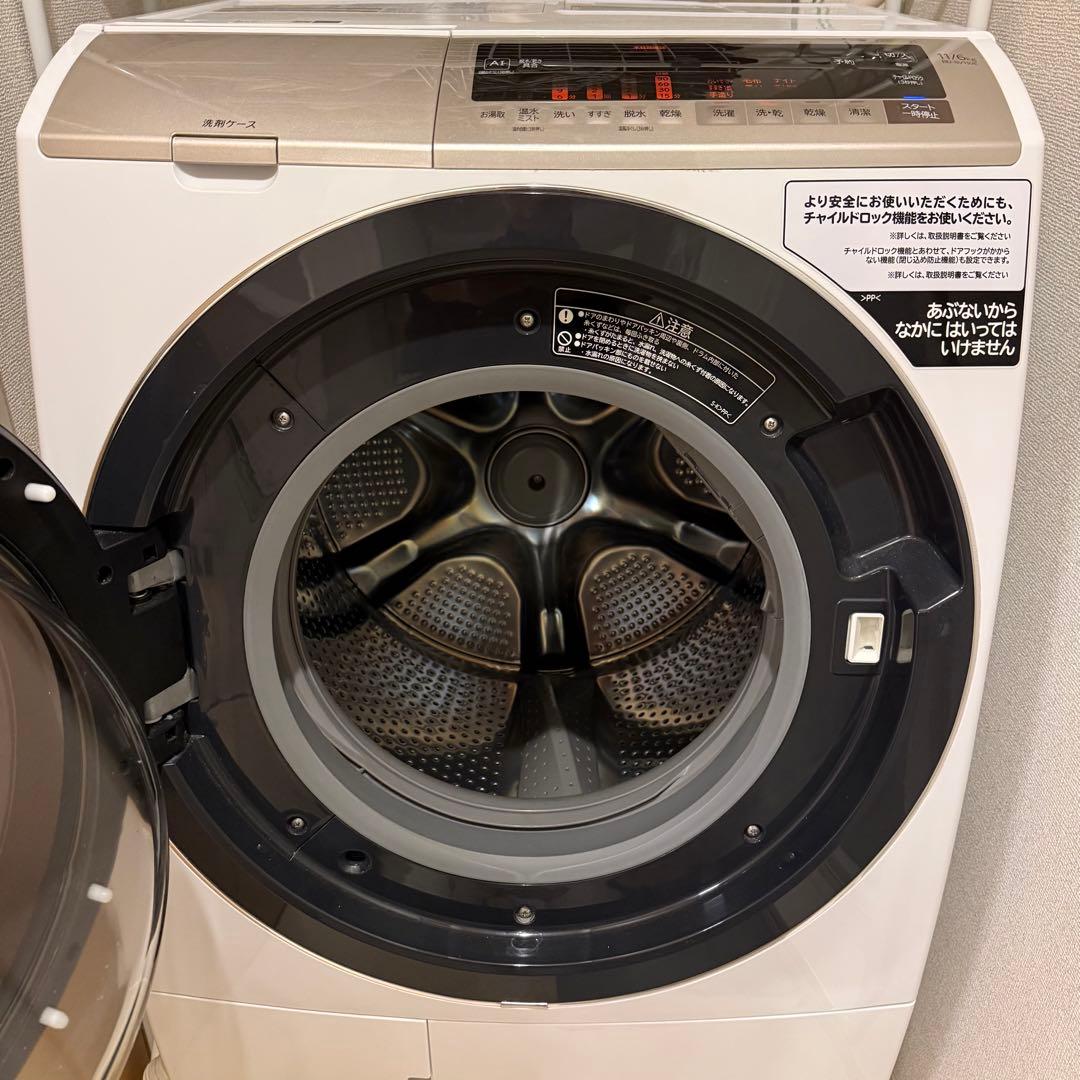 HITACHI日立ドラム式洗濯機 BD-SV110E ビッグドラム 風アイロン