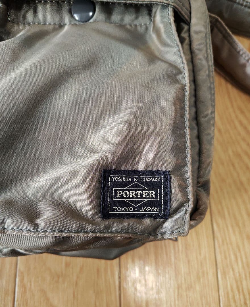 希少 廃盤 PORTER タンカー ショルダーバッグ 2層 グレー 玉虫色 茶