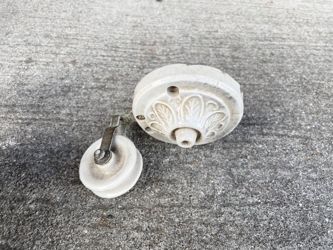 最安値！2-3. フランスアンティーク 滑車 セット バランサー ローゼット