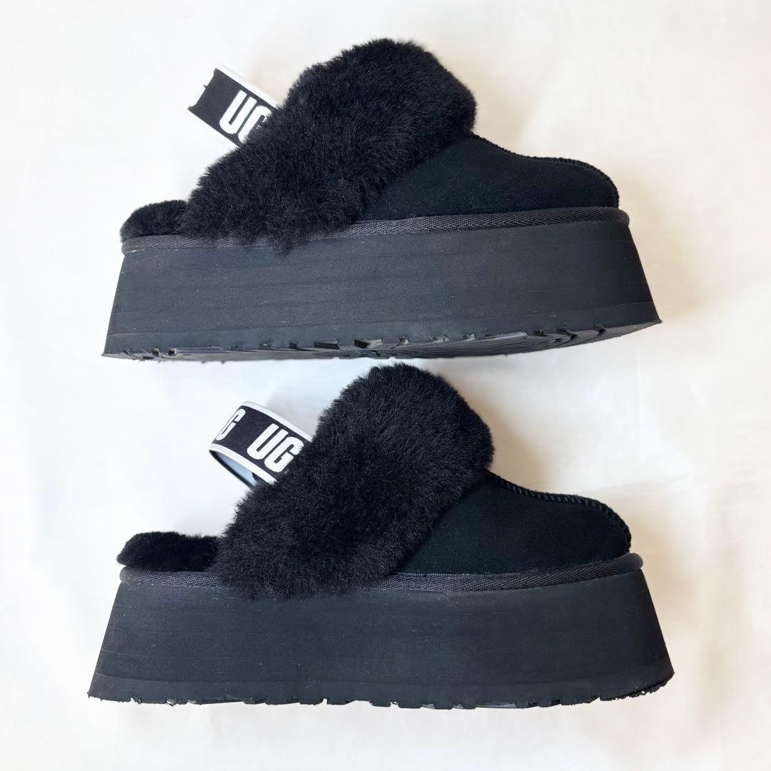 【美品】　UGG 　ファンケット　ムートン　サンダル　ブーツ　ファー　22cm