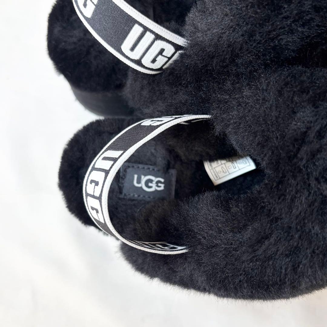【美品】　UGG 　ファンケット　ムートン　サンダル　ブーツ　ファー　22cm