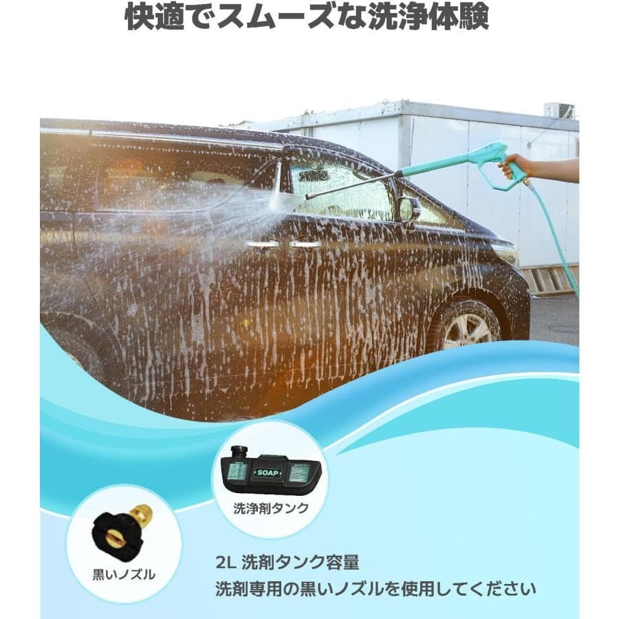 ★効果抜群！★Kareyouエンジン式高圧洗浄機 21Mpa ハイパワー 4つの
