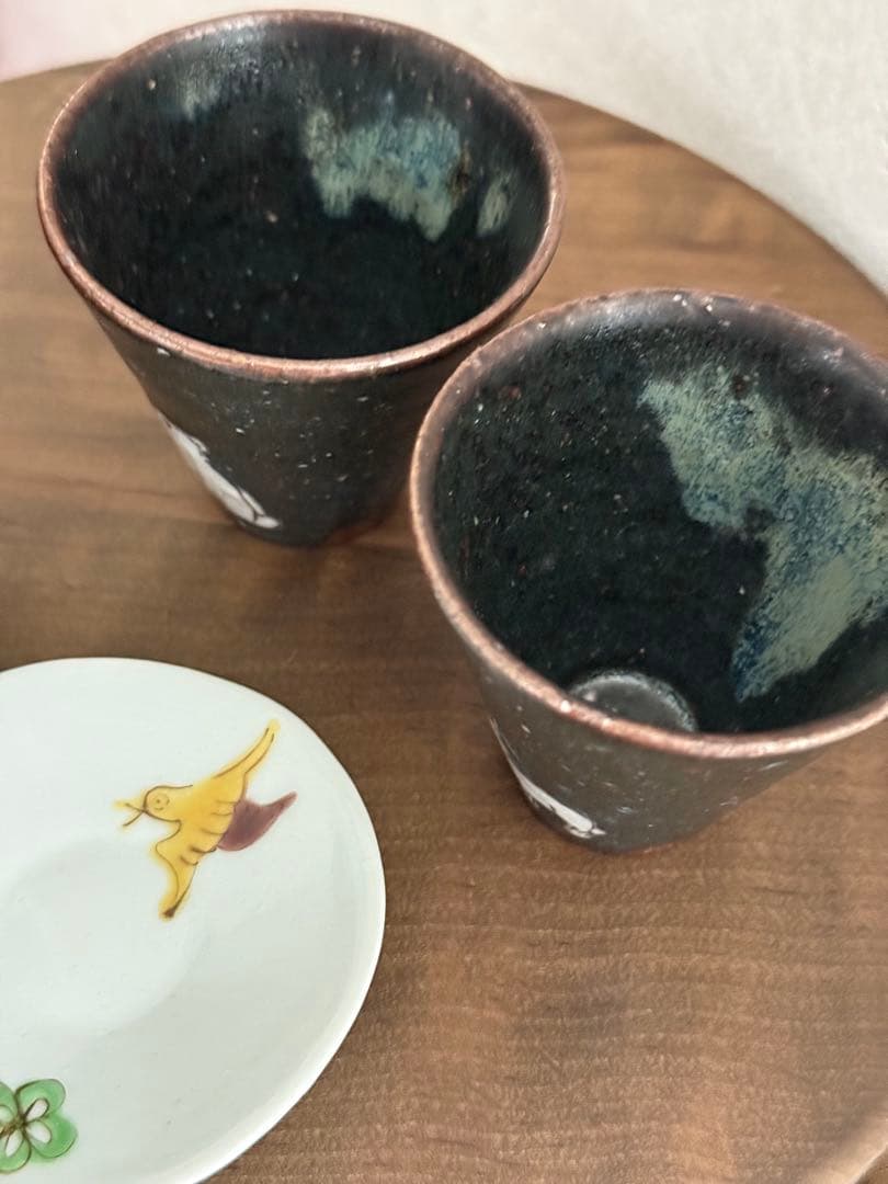 工房あめつち 茶杯 3個セット+おまけ豆皿 未使用品