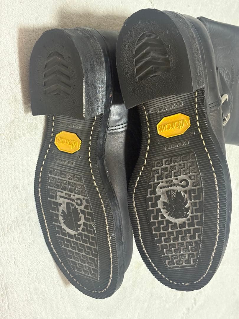 【最終整理】Chippewa チペワ USA製 エンジニアブーツ 7D 黒 本革