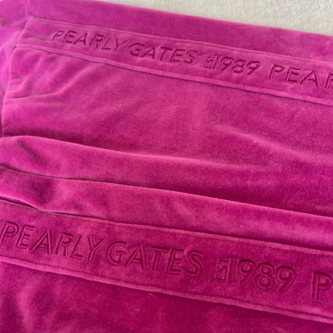 美品　パーリーゲイツ　セットアップ　近年　ベロア モックネック　スカート　ピンク