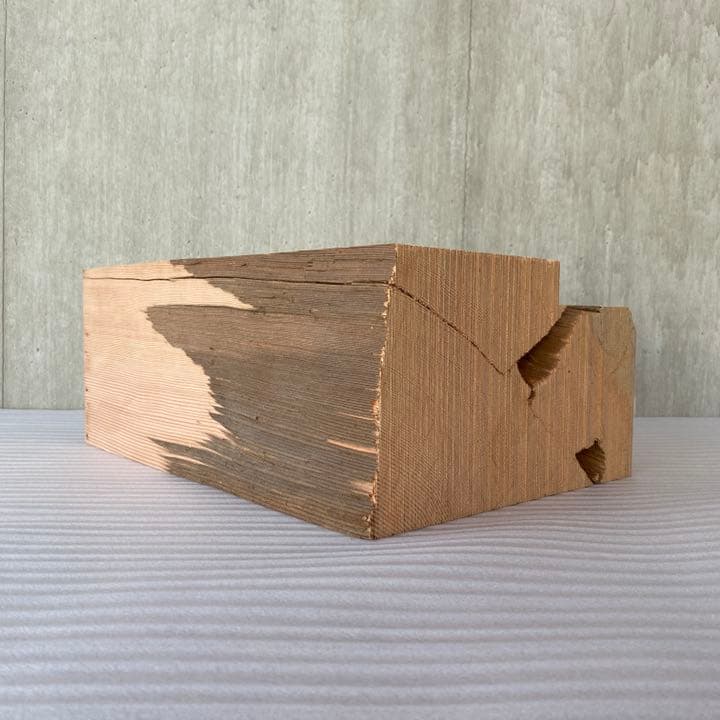 米松の変形直方体のディスプレイ置物(平中) -1