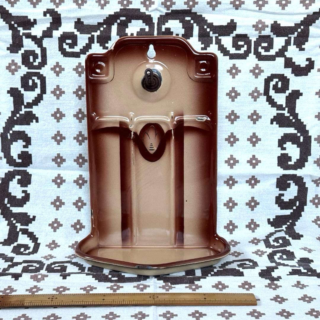 ドイツ　ヴィンテージ　ホーロー　オニオンラック　カップホルダー　アンティーク