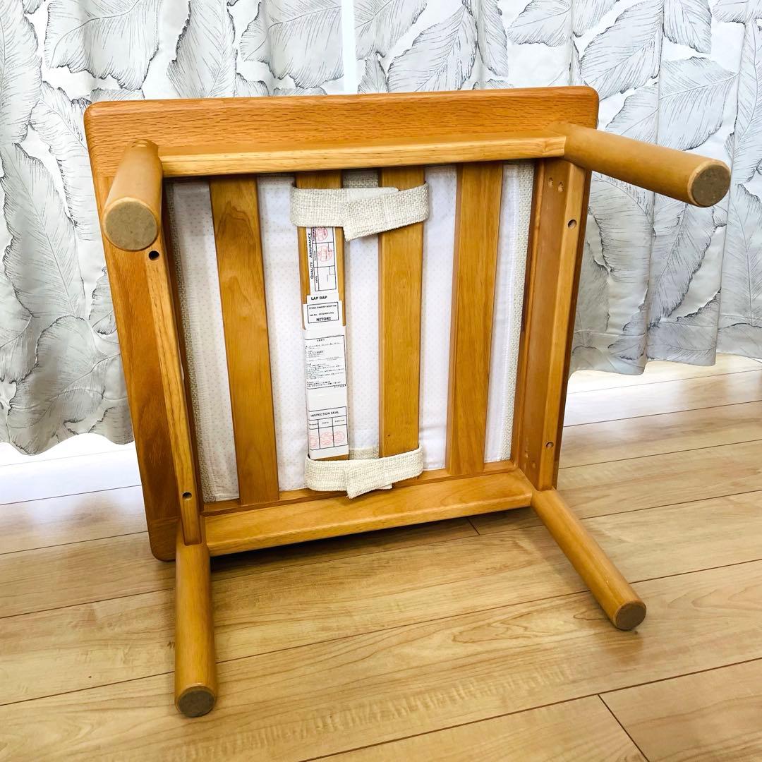 ニトリ　オークエスト　スツール　オットマン　木製