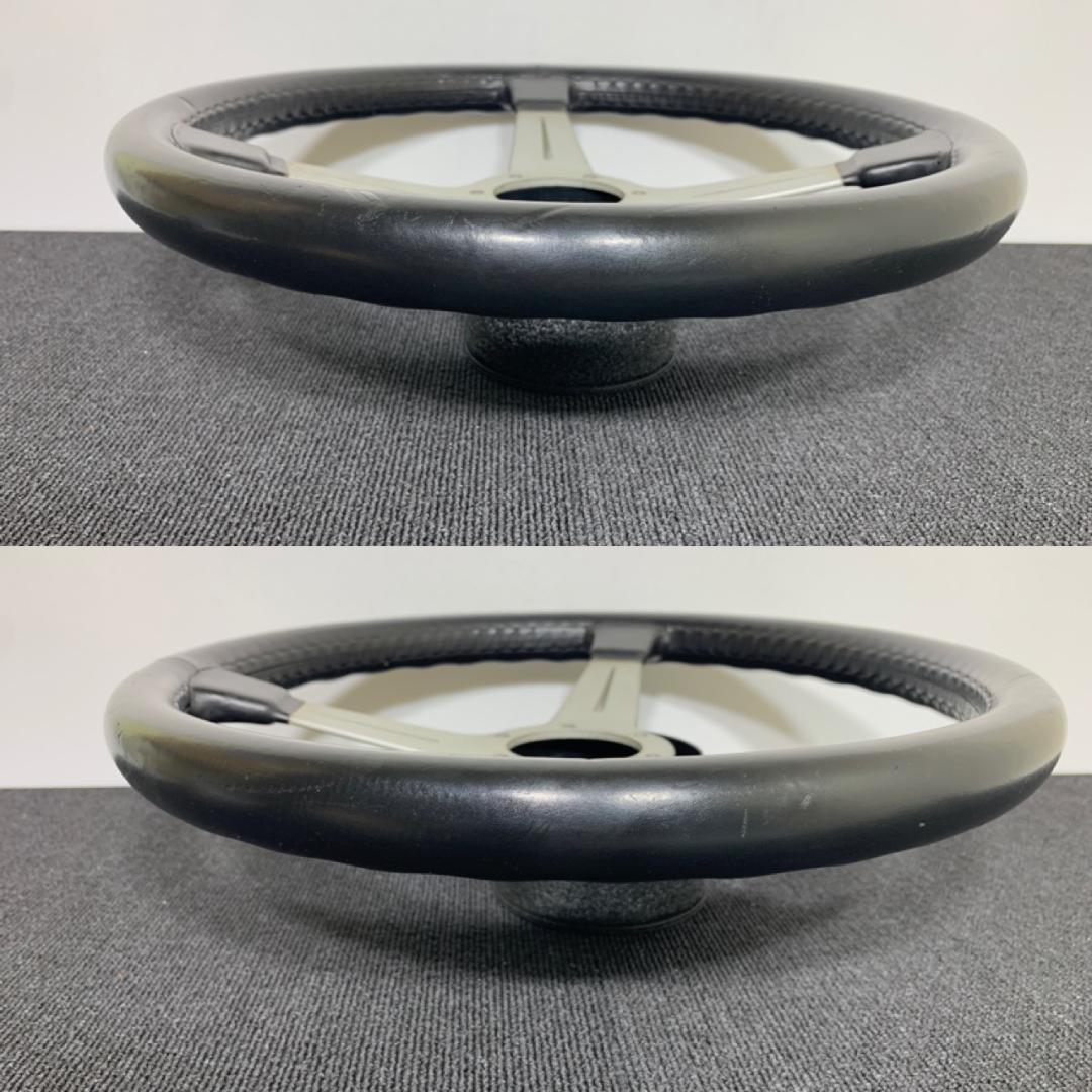 ナルディ クラシック 36パイ シルバー ブラックレザー 正規 ステアリング