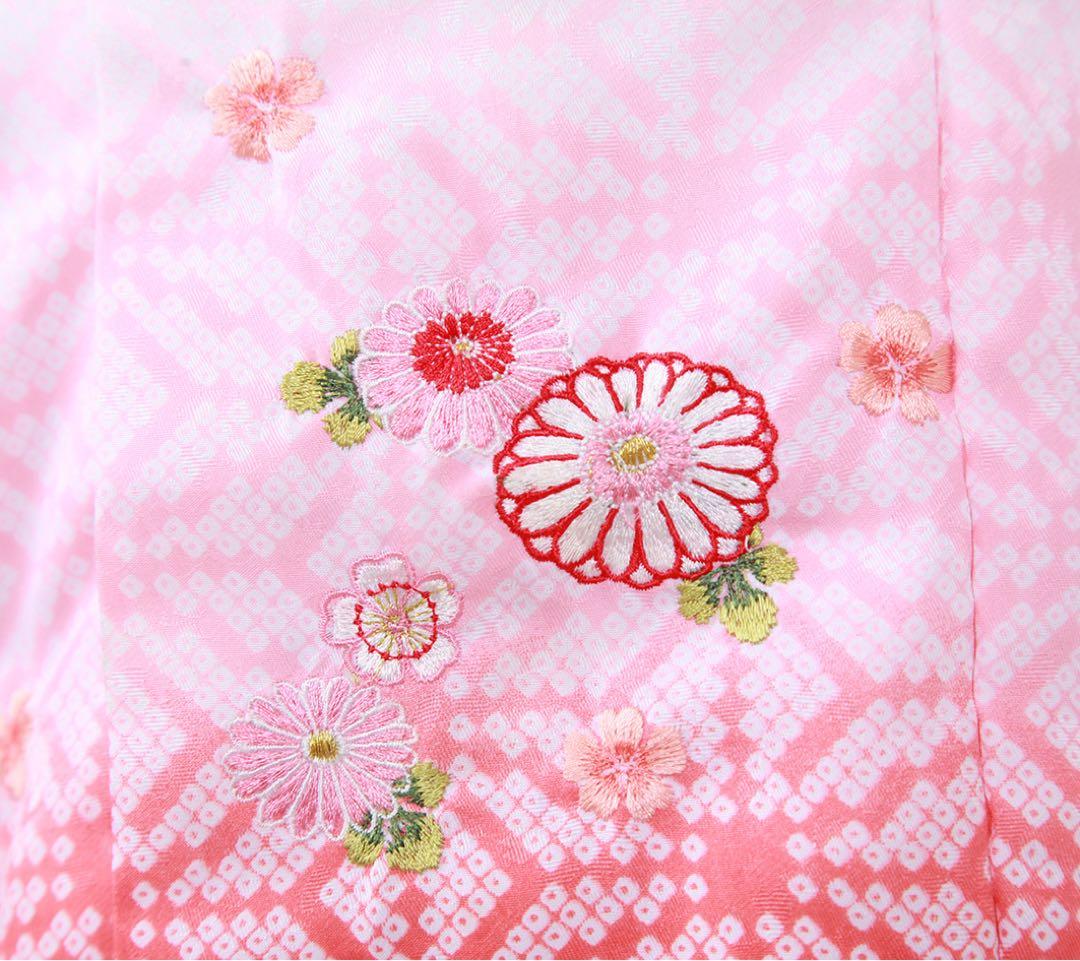 七五三用 赤と黒の花柄RYOKO KIKUCHI