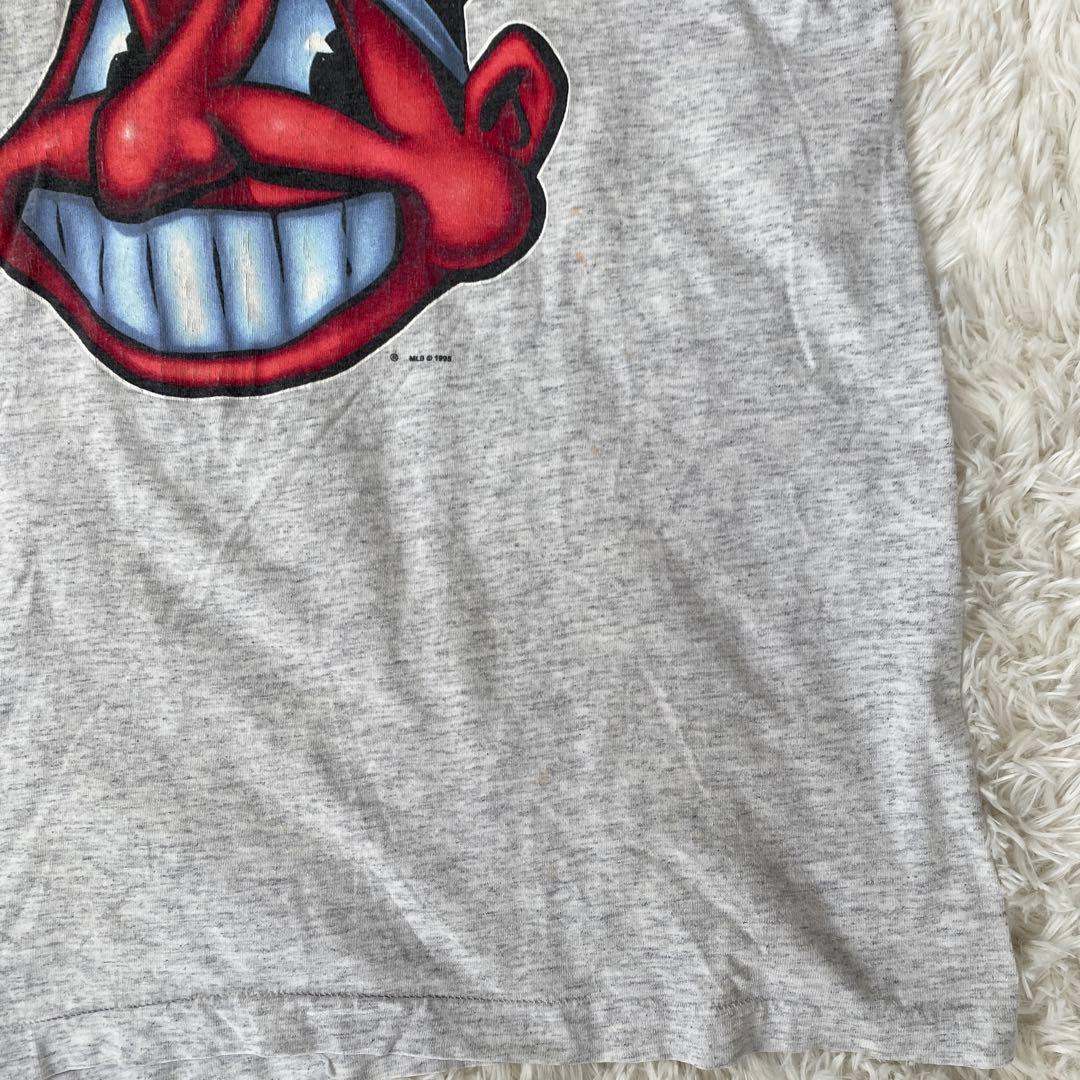廃盤【インディアンズTシャツ】90s ワフー酋長　メジャーリーグ