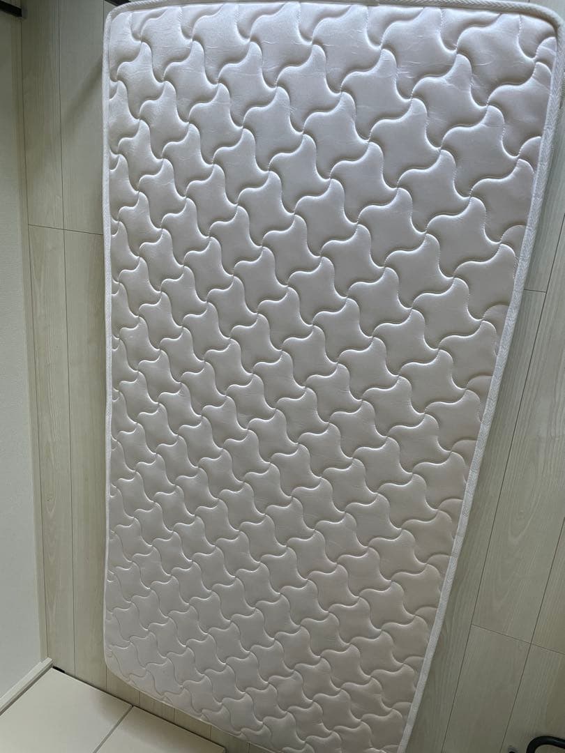 美品　ポケットコイルマットレス付きすのこベッド シングル