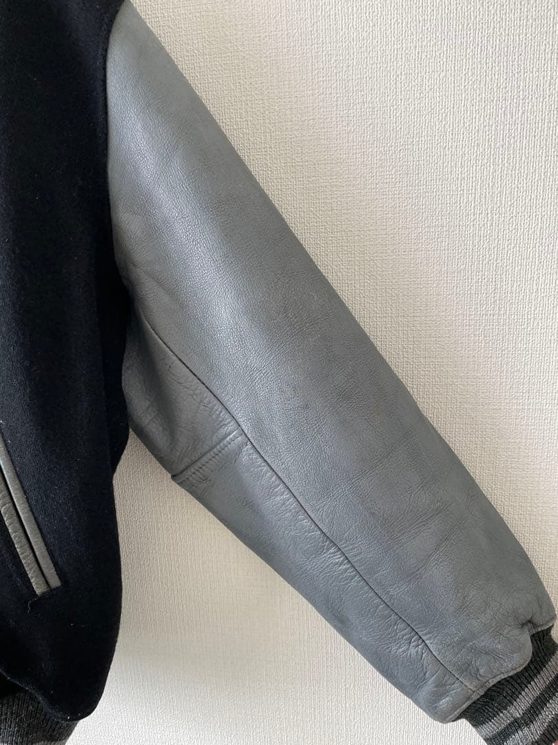 ボ*ン様 80年代ヴィンテージ　MEN'S BIGI スタジャン 黒/グレー